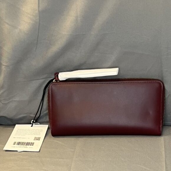 Wine Leather Wallet, Large Zip-Around, ABLE Helina, (Limited Edition Color), NWT - Picture 3 of 10